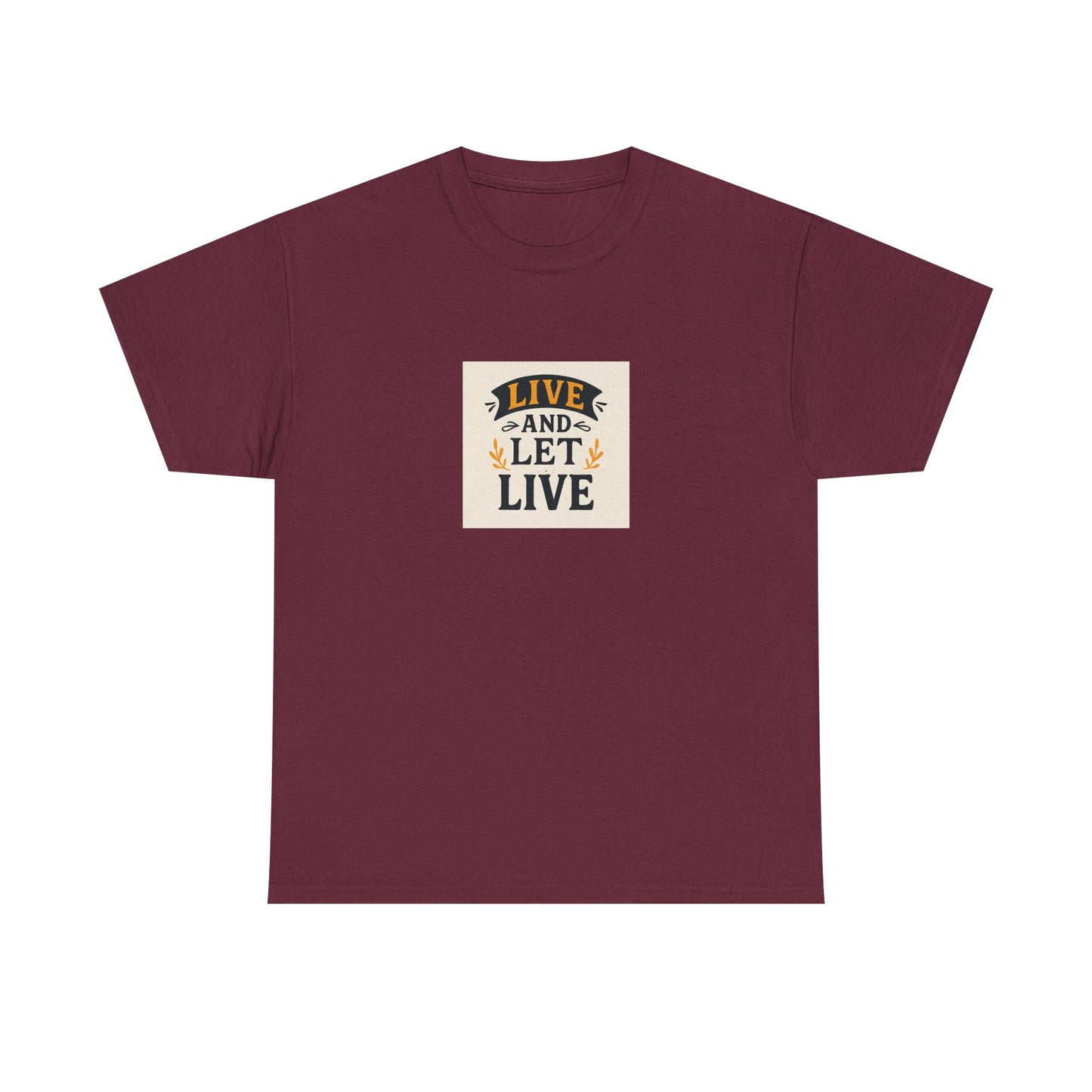 Live and Let Live Unisex Tee, Inspirational Quote T-Shirt, Motivational Cotton Shirt, Gift for Friends, Casual Wear, Everyday Style