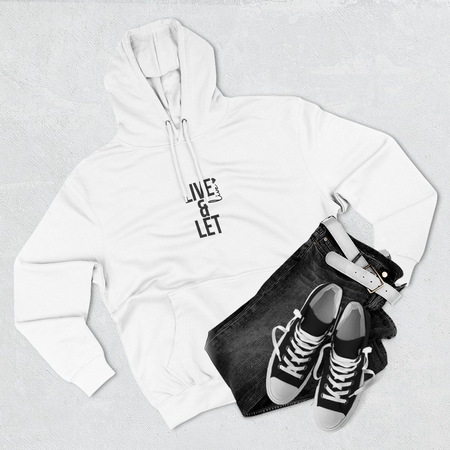 Cozy Inspirational Hoodie – Live & Let Hoodie, Casual Wear, Gift for Friends, Motivational Apparel, Winter Fashion